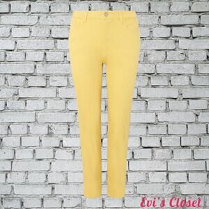 Monsoon  Blue 73 Women's Mustard Yellow Jeans Slim Leg Regular Rise  Size 14